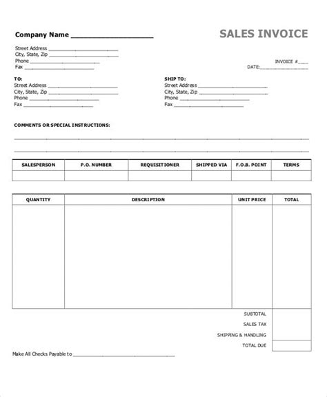 Cash Invoice Template - 18+ Word, PDF, Excel Format Download