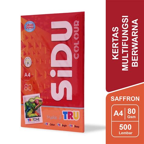 Jual SiDU Kertas Fotocopy Warna Saffron 80 GSM A4 Isi 50 Lembar SDU