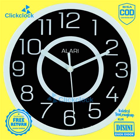 Jual Jam Dinding Analog Minimalis Blue Alari AL1181 Besar Dekorasi