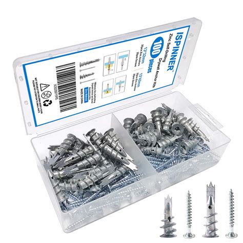 Ispinner Pcs Self Drilling Drywall Hollow Wall Anchors Kit With