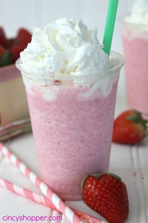 Strawberries And Creme Frapp Frappuccino Recipe Strawberry Frappuccino Recipe Copycat