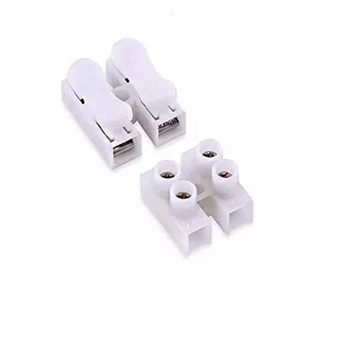 Rpi Shop 2 Way Push Wire Connector 2 Way Terminal Barrier Block 2