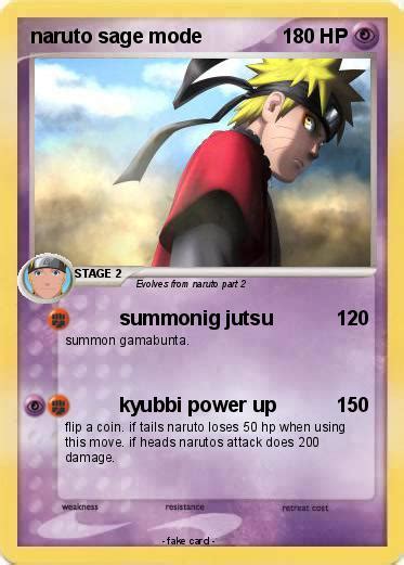 Pokémon Naruto Sage Mode 76 76 Summonig Jutsu My Pokemon Card