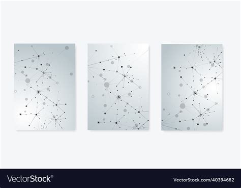 Abstract polygonal with connecting dots and lines Vector Image