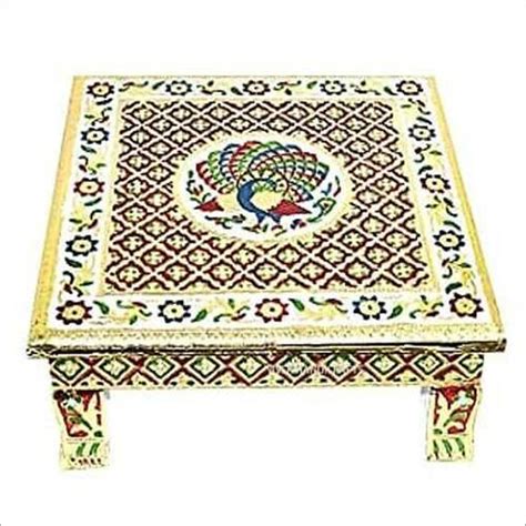 Yellow Golden Wooden Chowki Bajot At Best Price In Ahmedabad Vivek