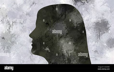 Surreal Portrait Of Woman Silhouette Stock Photo Alamy