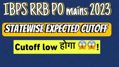 Rrb Po Mains 2023 Statewise Expected Cutoff Rrb Po Mains 2023