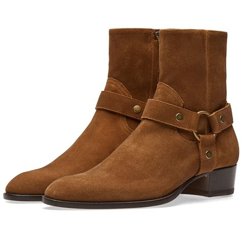 Saint Laurent Wyatt Harness Suede Boot Saint Laurent