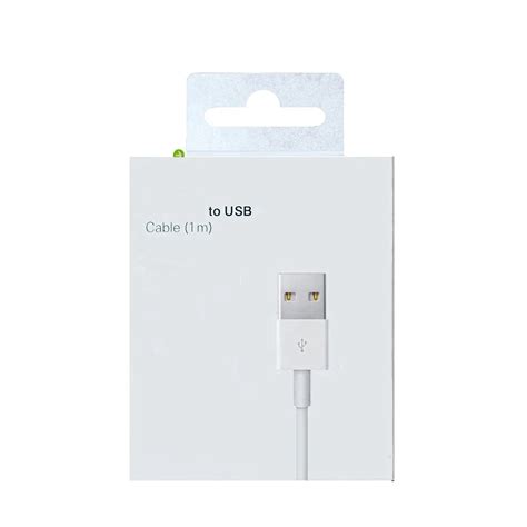 White Original Package Box For Apple Iphone Usb Cable 1m 2m Packing Box