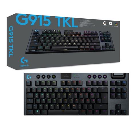 Teclado Logitech G915 Tkl Carbon Lightspeed Wireless Rgb 920 009495