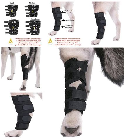 Dog Canine Brace Hock Protector Strong Compression Wrap Sleeve Acl Rear