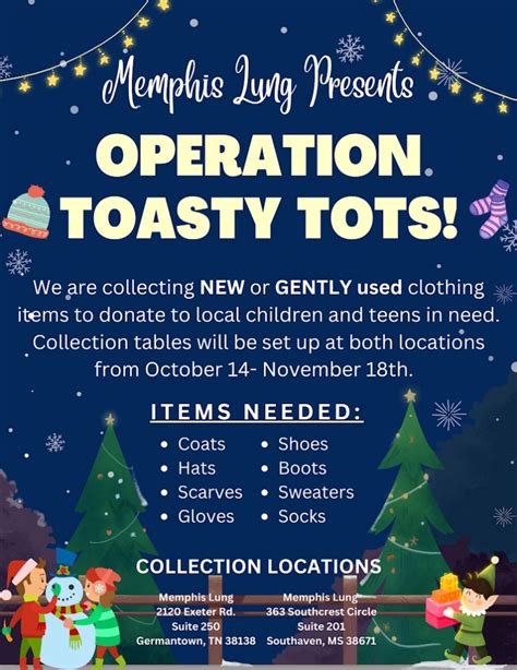 Memphis Lung Presents Operation Toasty Tots Memphis Lung