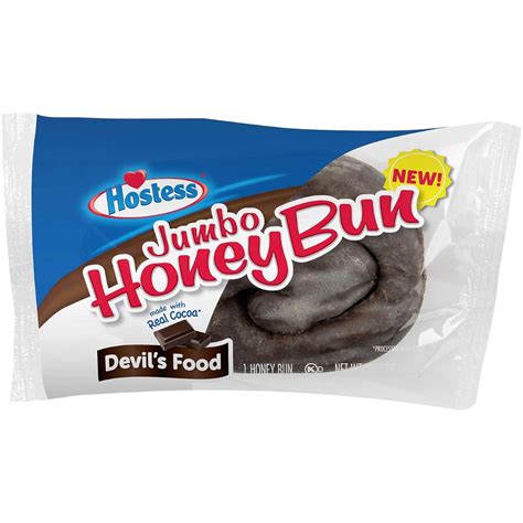 Hostess Jumbo Devils Food Chocolate Honey Bun 4oz 113g Poppin Candy