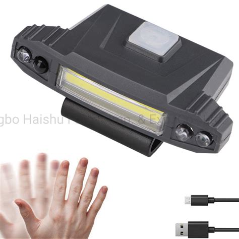 Mini Sensor Rechargeable Hat Light Headlight Hat Brim Clip Lamp With