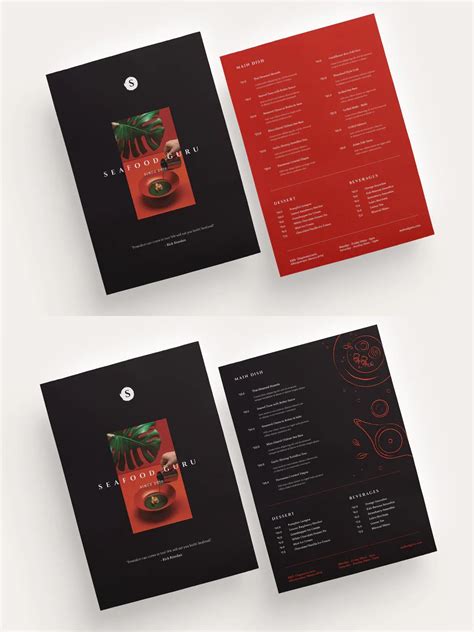 Restaurant Menu Template Ai Eps Psd Artofit