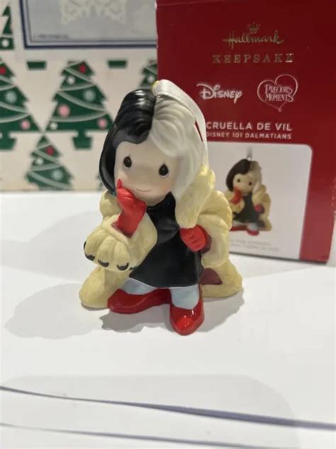 CRUELLA DE VIL Precious Moments Noël Disney Poinçon Souvenir Ornement