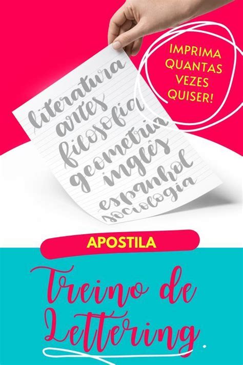 Treino De Lettering Apostila Para Imprimir E Treinar Artofit