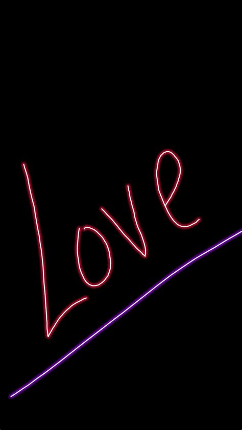 Love, black, colours, full screen, neon, pink, HD phone wallpaper | Peakpx