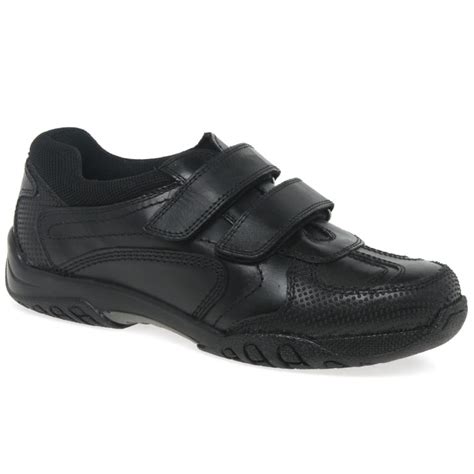 Hush Puppies Jezza Boys Junior Riptape School Shoes Charles Clinkard