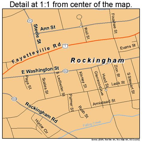 Rockingham North Carolina STREET & ROAD MAP NC atlas po | eBay