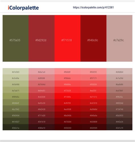 65 Red Color Palettes | Curated collection of Color Palettes