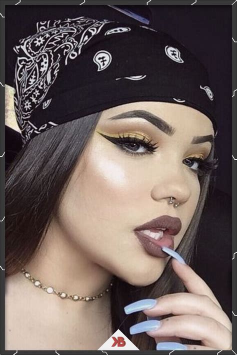 Bandana Frisuren Frauen Chola Style Style 90s Mode Style Cute Makeup