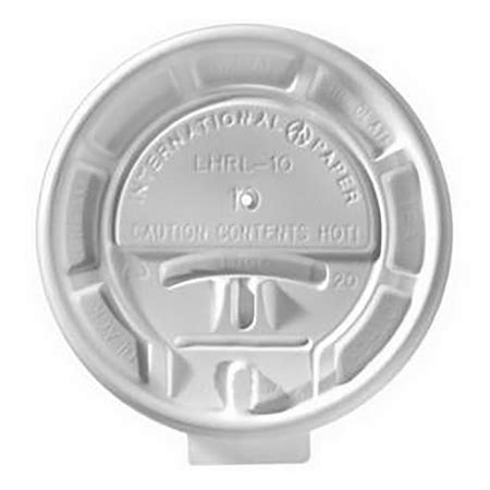Lock Back Lid For 10 Oz Hot Cup White Campione Safety