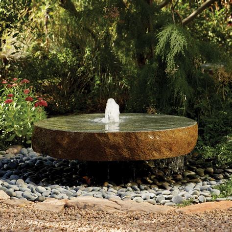 Natural Millstone Fountain - Stone Forest | Water features in the garden, Fountains backyard ...