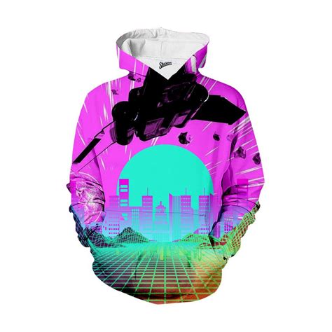 Vaporwave Jet Hoodie Unisex Hoodies Vaporwave Hoodie Hoodies