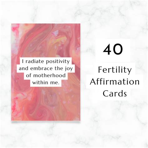 Fertility Affirmation Cards Etsy