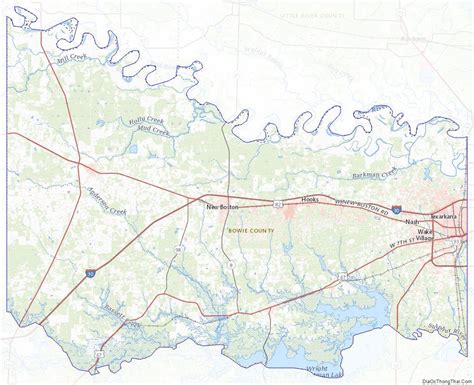 Topographic Map Of Bowie County Texas Topographic Map Us Map Bowie