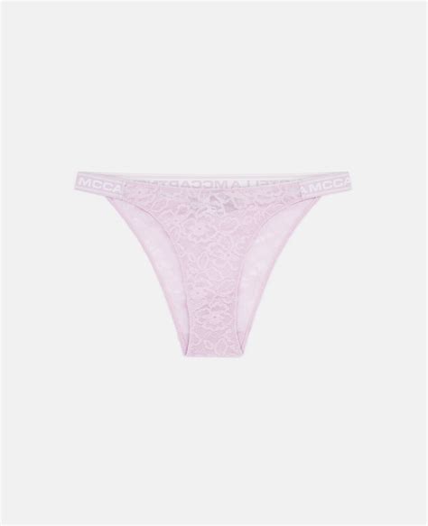 Buy Stella Mccartney Logo Lace High Leg Bikini Briefs Orchid At Off Editorialist