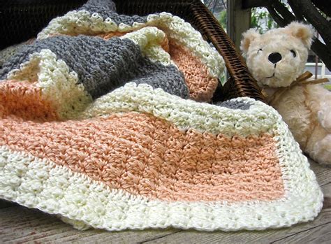 Peaches Cream Crocheted Newborn Baby Girl Blanket Soft Etsy