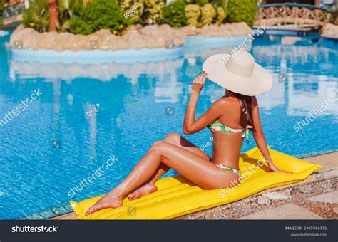 Sexy Tanned Model Woman Bikini Relaxing Stock Photo Shutterstock