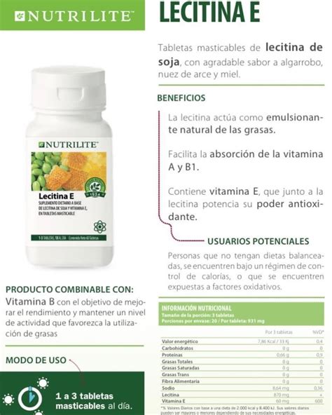 Lecitina E Masticable De Nutrilite