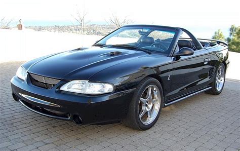 Black 1996 Ford Mustang Svt Cobra Convertible