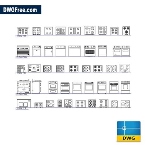 Réfrigérateur DWG Télécharger le modèle de blocs AutoCAD AutoCad