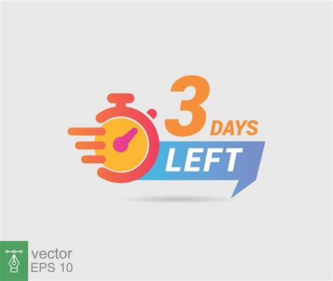 3 days to go a last countdown icon. Three days go sale price offer ...