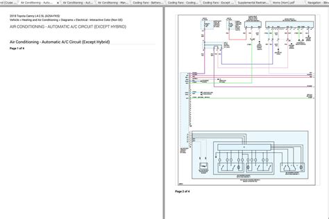 Toyota Camry L4 2 5l A25a Fks 2018 Electrical Wiring Diagrams