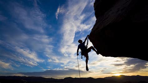 rock climbing #movement #climbing #climb #rock #silhouette #sunset #sky ...