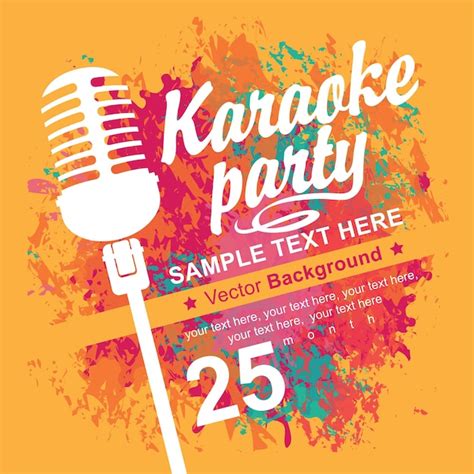 Premium Vector Poster For Karaoke Party