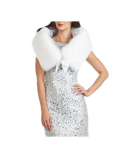 White Fox Fur Wrap