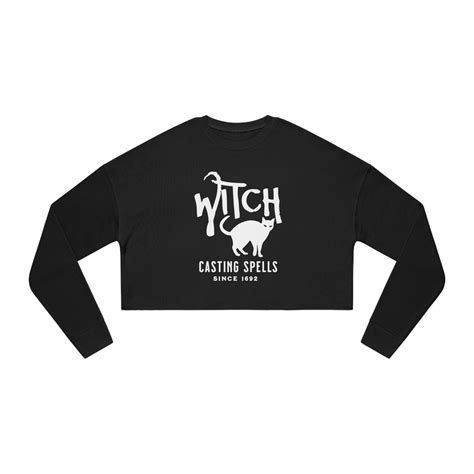 Witch casting Spells Halloween Women's Cropped - Etsy