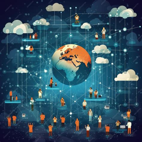 Premium Photo | Innovative communication tech concept of a globally ... 