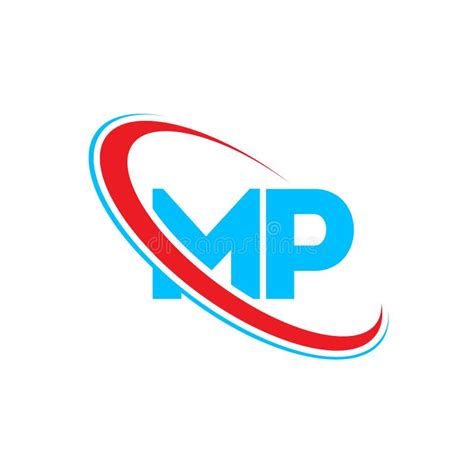 Diseño Del Logotipo De La Letra Mp M P Letra Inicial Mp Círculo