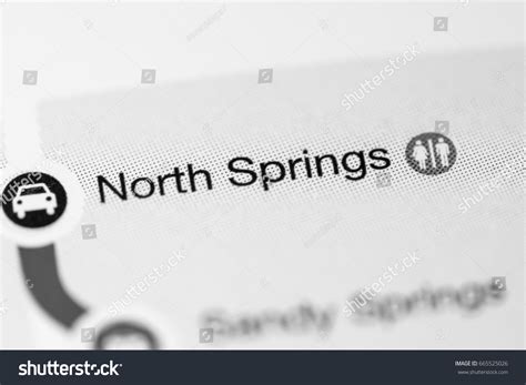 North Springs Station Atlanta Metro Map Stock Photo 665525026
