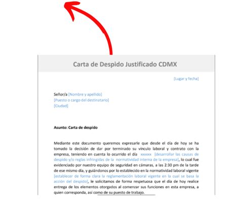 Carta De Despido Justificado En M Xico En Word Y Pdf Descargar