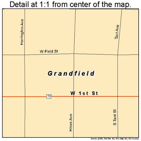 Grandfield Oklahoma Street Map 4030850