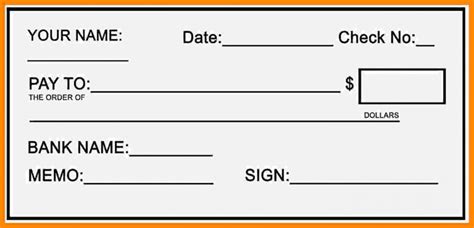 Free Blank Check Template Word Web A Check Template Contains All Of The