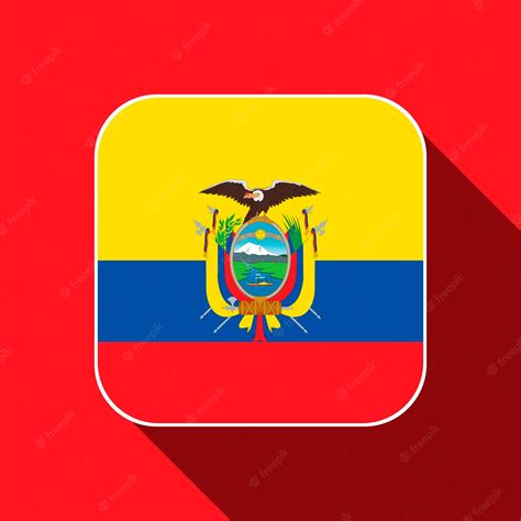 Premium Vector | Ecuador flag official colors Vector illustration